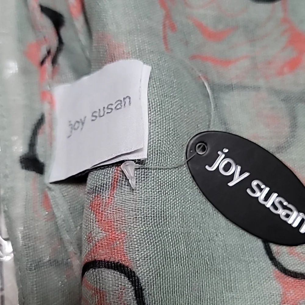 Woman's Joy‎ Susan Grey Gauze Cat with Glasses Scarf 30